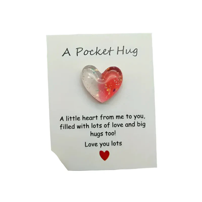 50pcs Heart Pocket Hugs with Encouragement Card-0