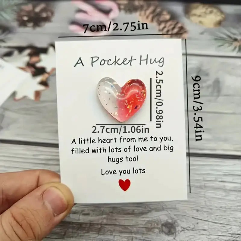 50pcs Heart Pocket Hugs with Encouragement Card-1