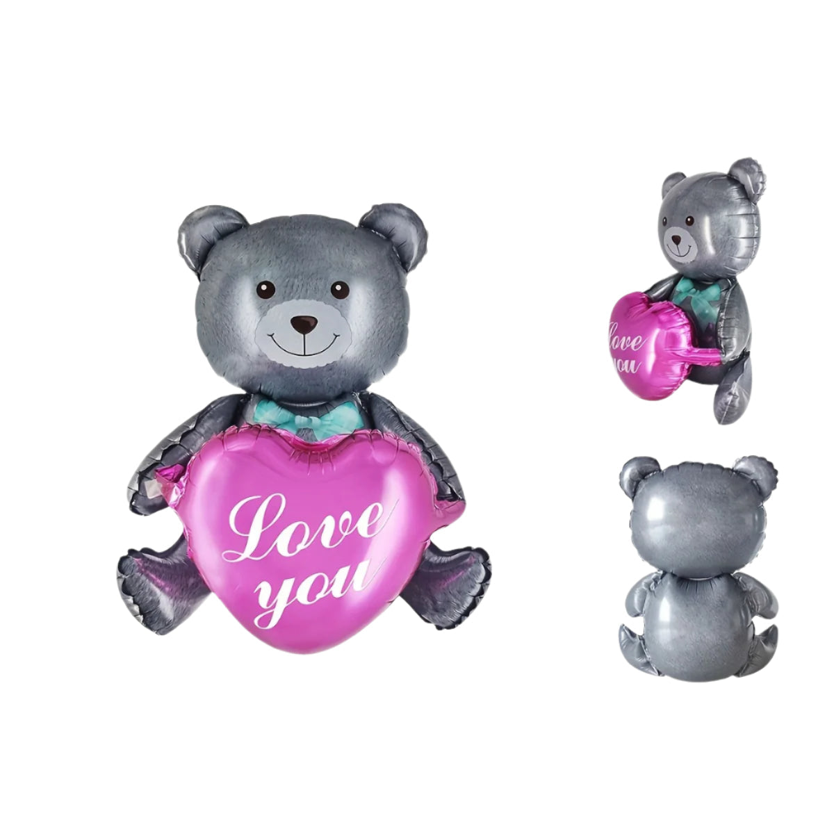 Valentine’s Day Love You Teddy Heart Balloon-0
