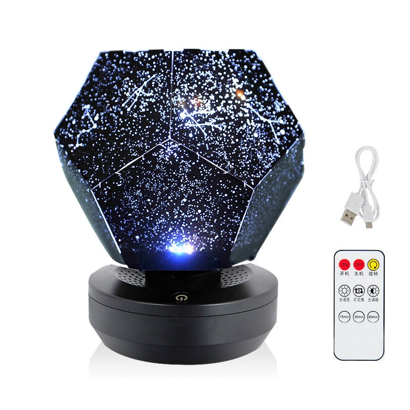Galaxy Light Projector Nightlights Star Light Space Rechargeable Lamp for Decoration Bedroom Christmas Gift Children Night Light-1