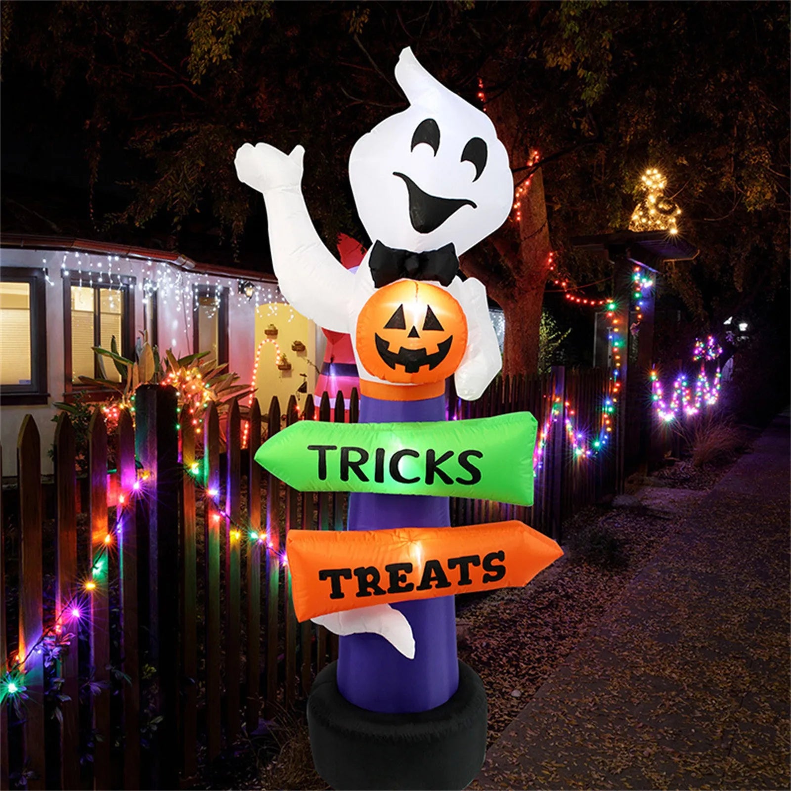 Halloween Inflatable Glowing Signpost Outdoor Decoration-4