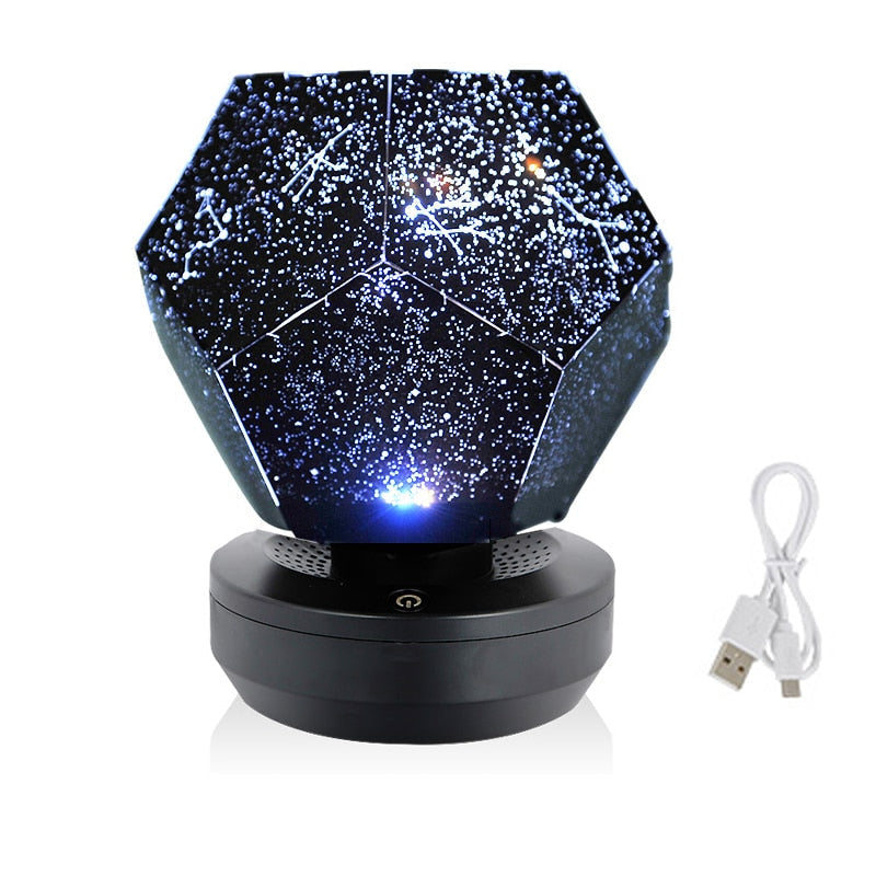 Galaxy Light Projector Nightlights Star Light Space Rechargeable Lamp for Decoration Bedroom Christmas Gift Children Night Light-2