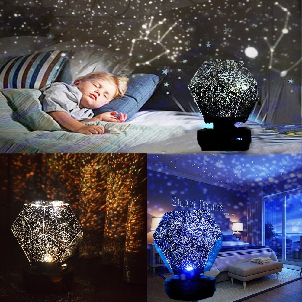 Galaxy Light Projector Nightlights Star Light Space Rechargeable Lamp for Decoration Bedroom Christmas Gift Children Night Light-3