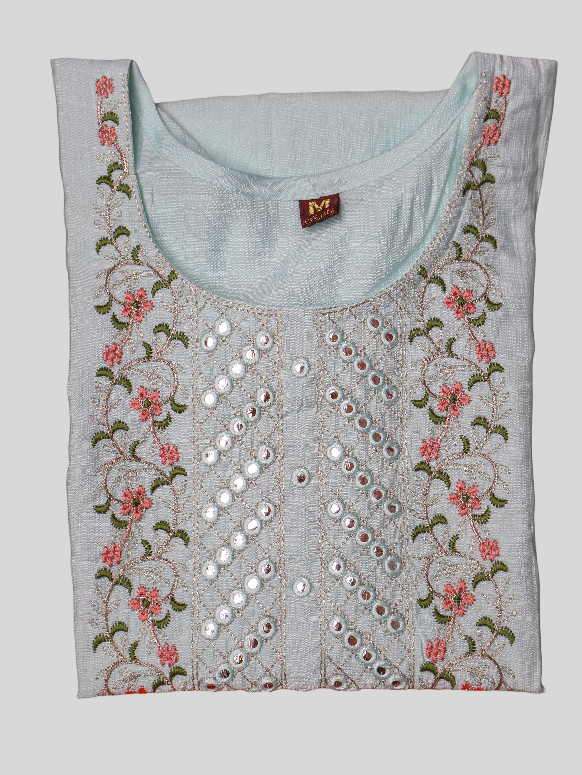 Cotton Kurti with Beautifully Embroidered Neckline-4
