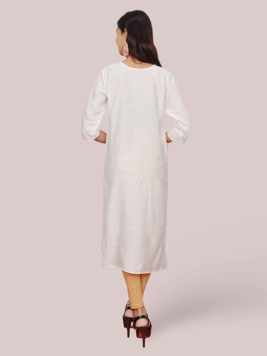 Cotton Kurti with Beautifully Embroidered Neckline-2