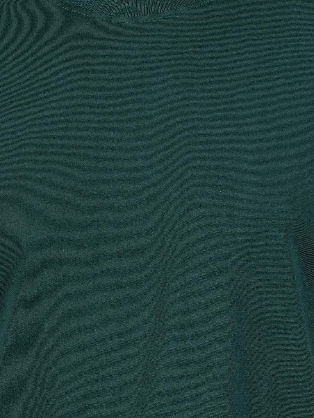 Pure Cotton T-Shirt for Men and Women - Bottle Green-9