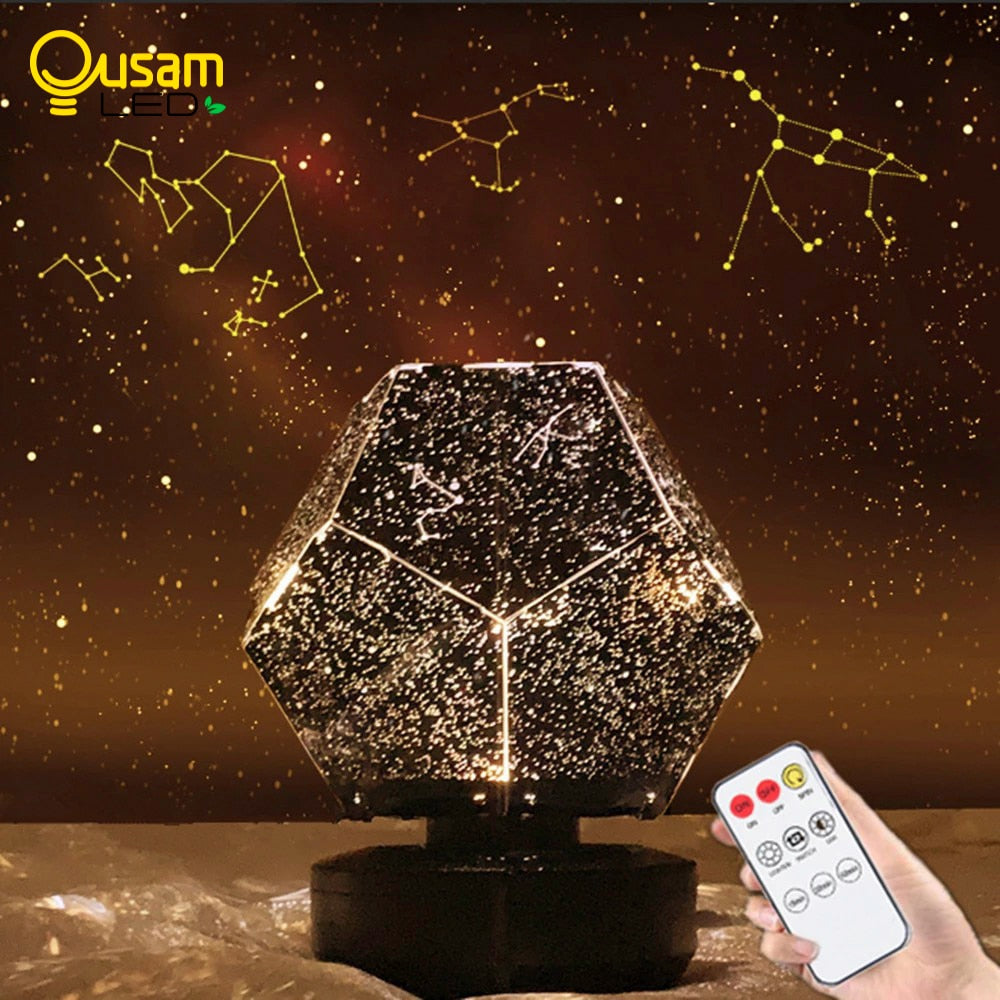 Galaxy Light Projector Nightlights Star Light Space Rechargeable Lamp for Decoration Bedroom Christmas Gift Children Night Light-4