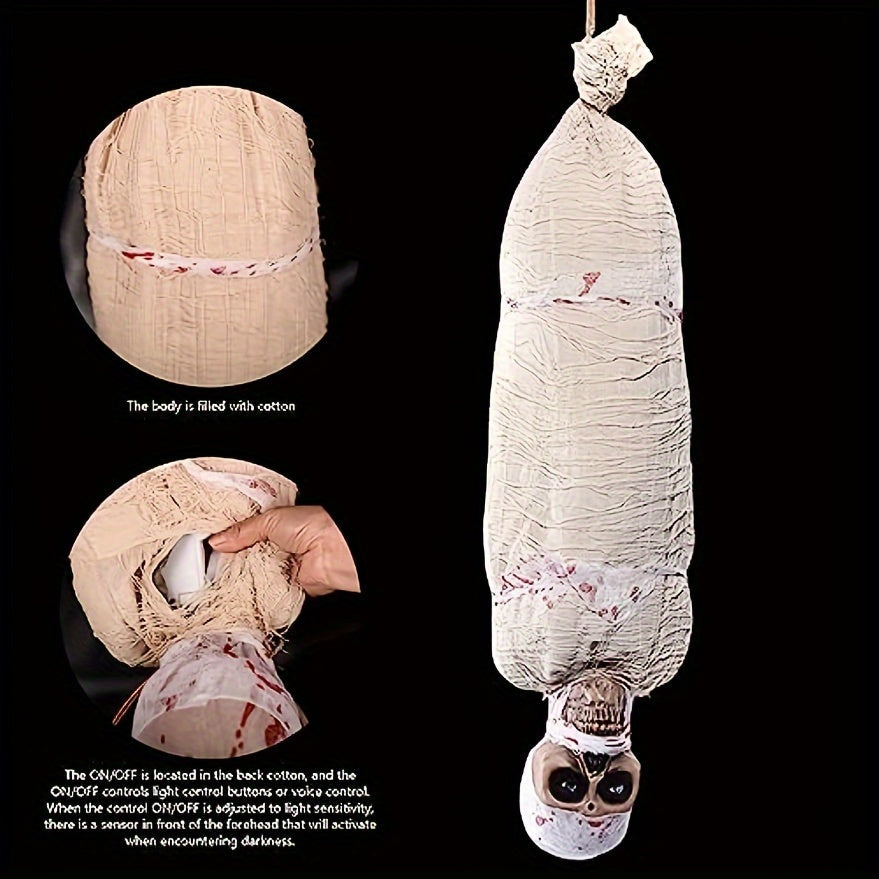 Hanging Mummy – Battery-Powered Fabric Ornament-3
