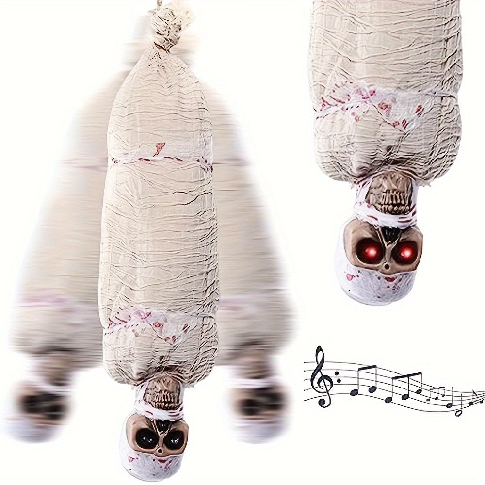Hanging Mummy – Battery-Powered Fabric Ornament-1